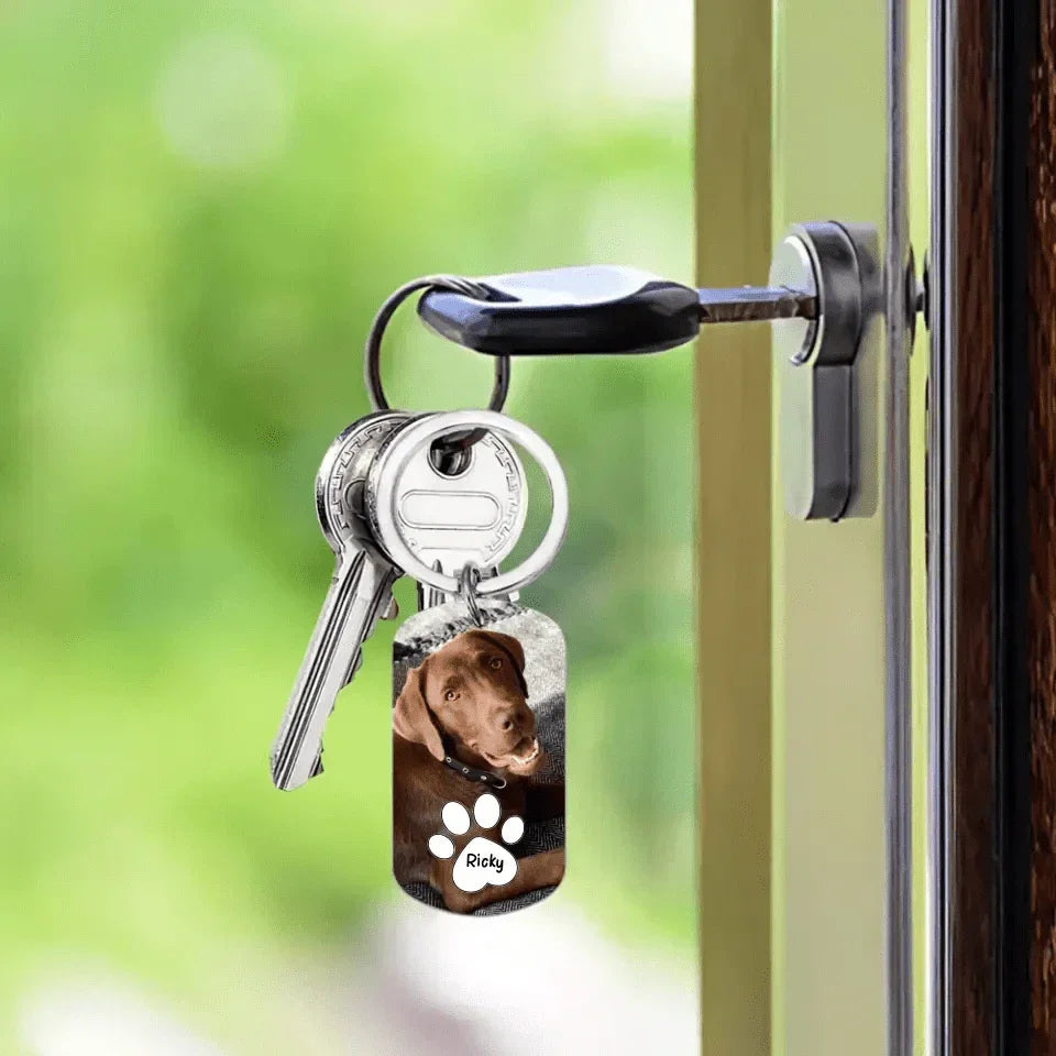 When You Miss Me Have No Fear Personalized Aluminum Keychain Gift For Family,Dog Lovers,Cat Lovers - Joliny