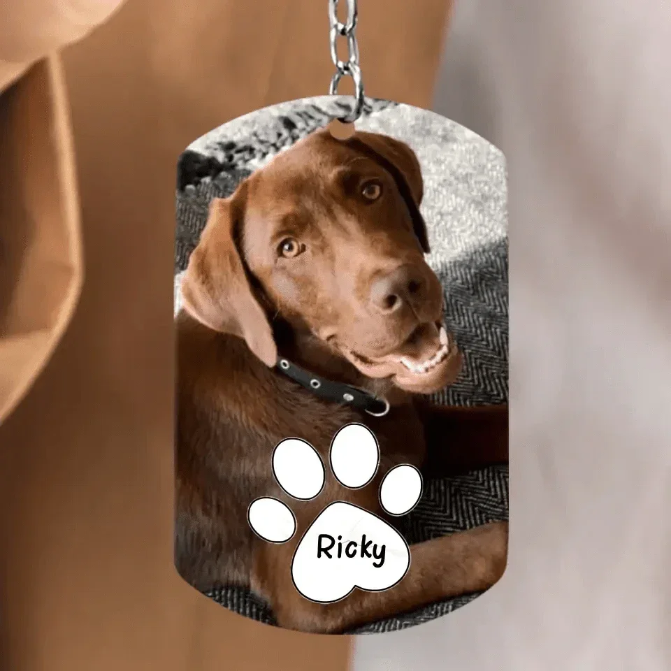 When You Miss Me Have No Fear Personalized Aluminum Keychain Gift For Family,Dog Lovers,Cat Lovers - Joliny