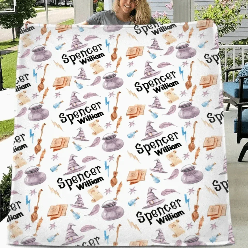Wizard Magic Blanket With Name - Joliny