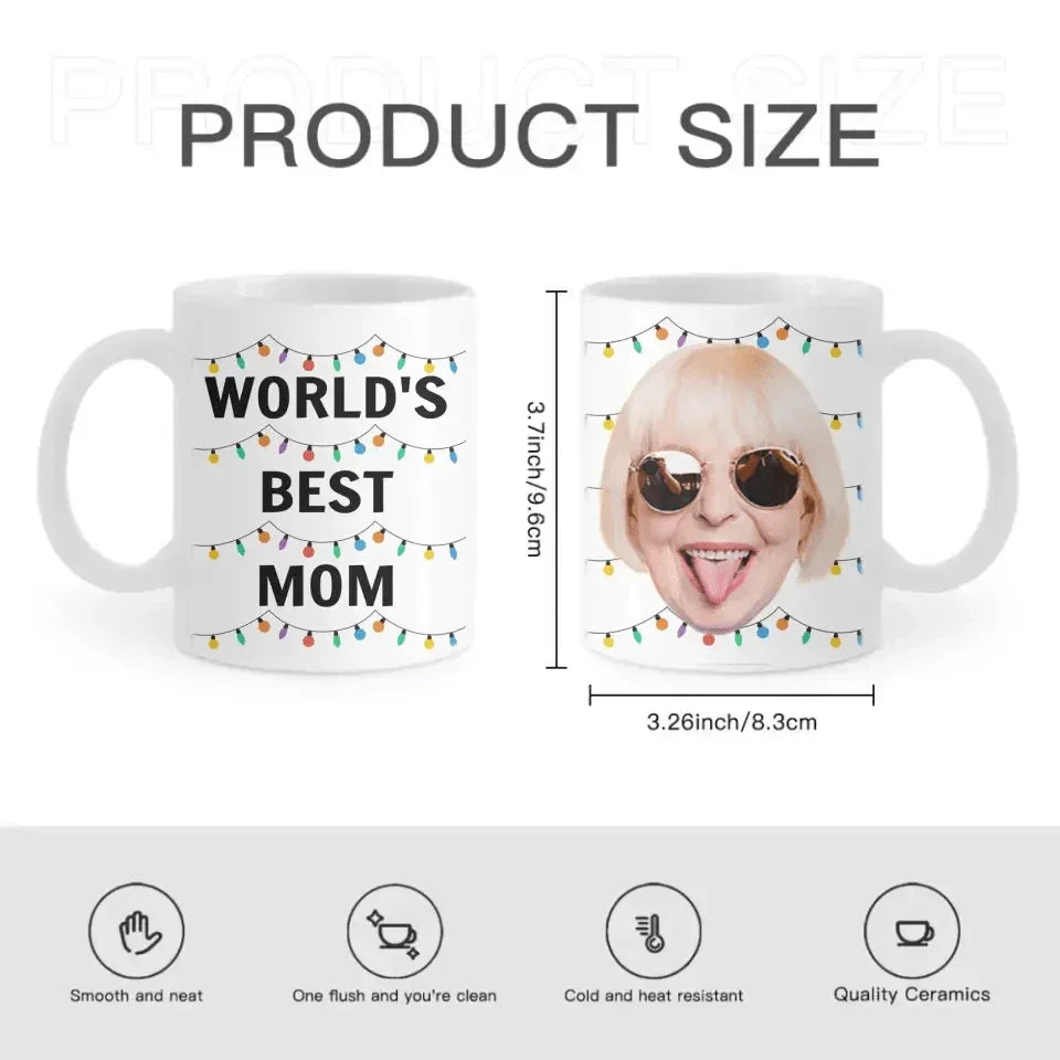World's Best Mom Dad Funny Custom Face - Personalized Photo Mug - Joliny