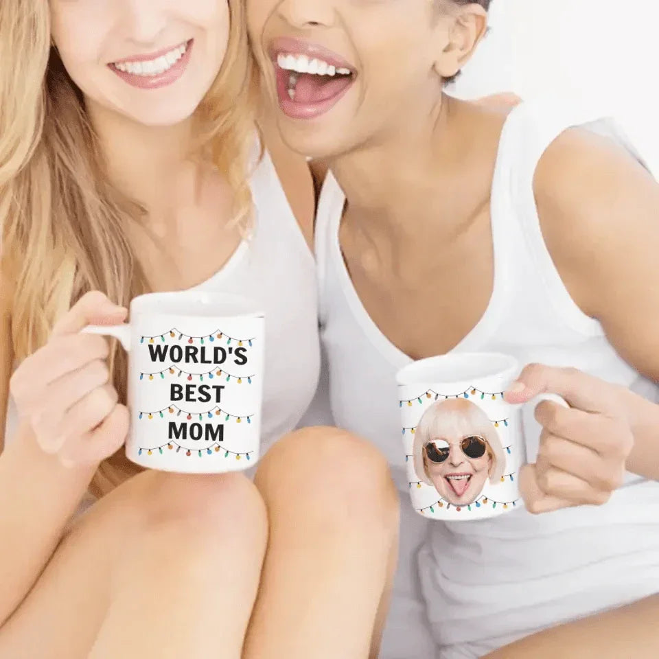 World's Best Mom Dad Funny Custom Face - Personalized Photo Mug - Joliny