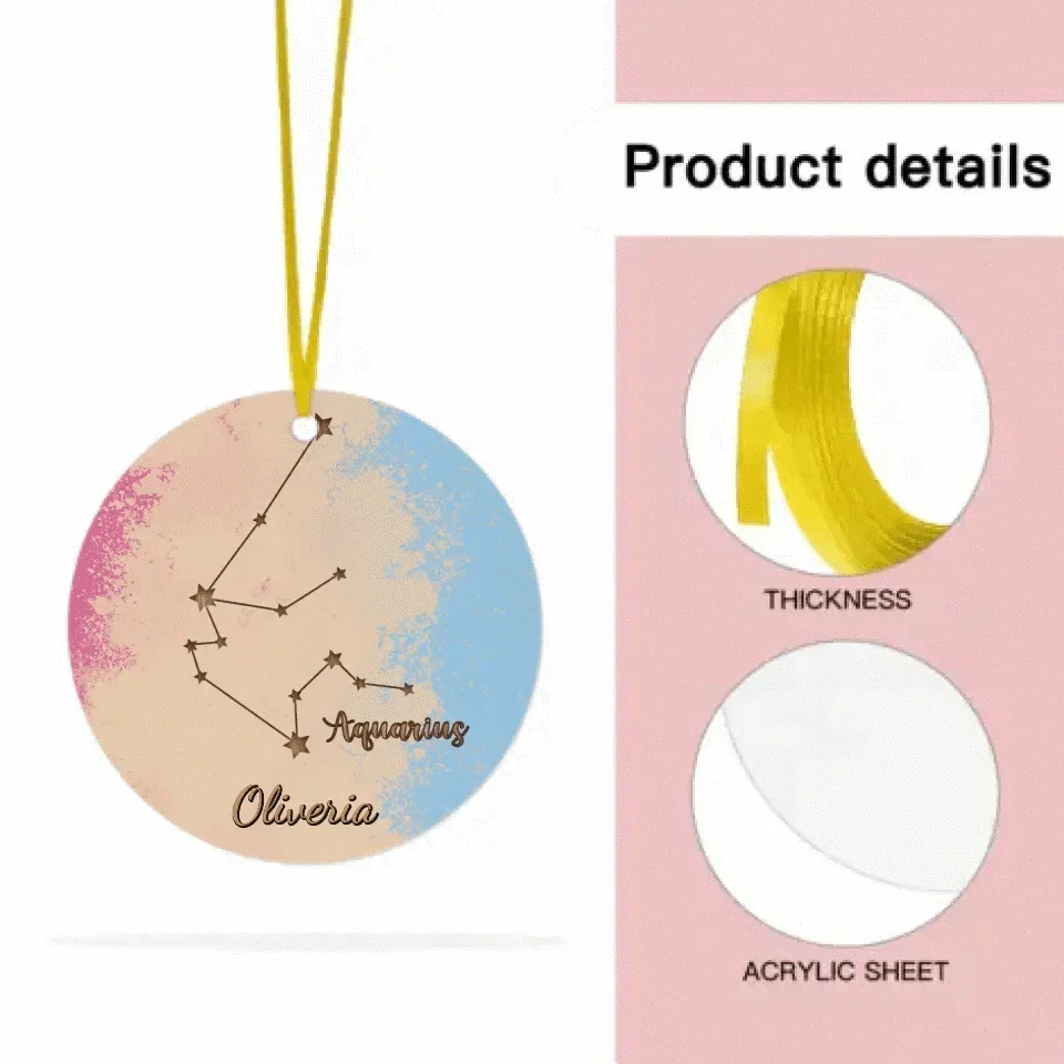 Zodiac Ornament - Personalized Horoscope Ornament - Joliny