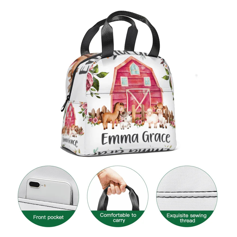 Flower Girl Farm Animal Name Custom Backpack. Back-to-School season Gift - Joliny