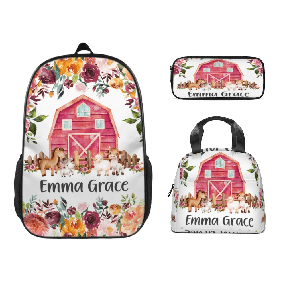 Flower Girl Farm Animal Name Custom Backpack. Back-to-School season Gift - Joliny