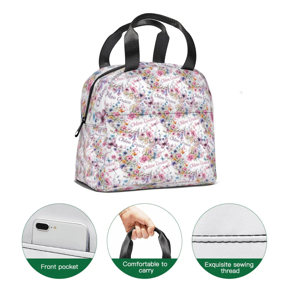 Girls Name Wildflower Nursery Custom Backpack, Back to School Gift for Kids - Joliny