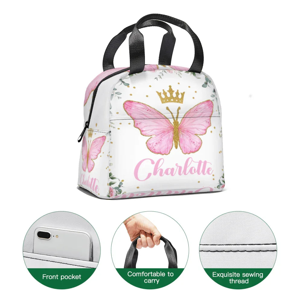 Personalized Custom Baby Girl Backpack - Baby Girl Name Butterfly Receiving Backpack - Joliny