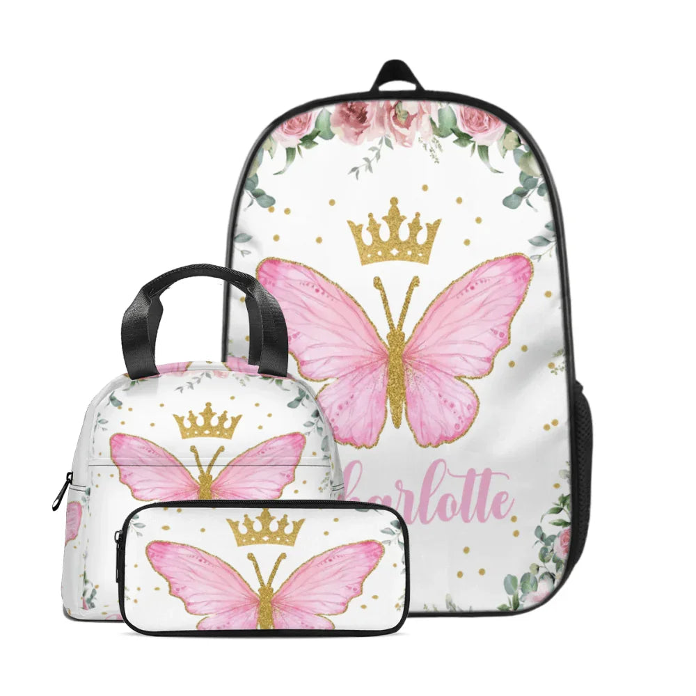 Personalized Custom Baby Girl Backpack - Baby Girl Name Butterfly Receiving Backpack - Joliny