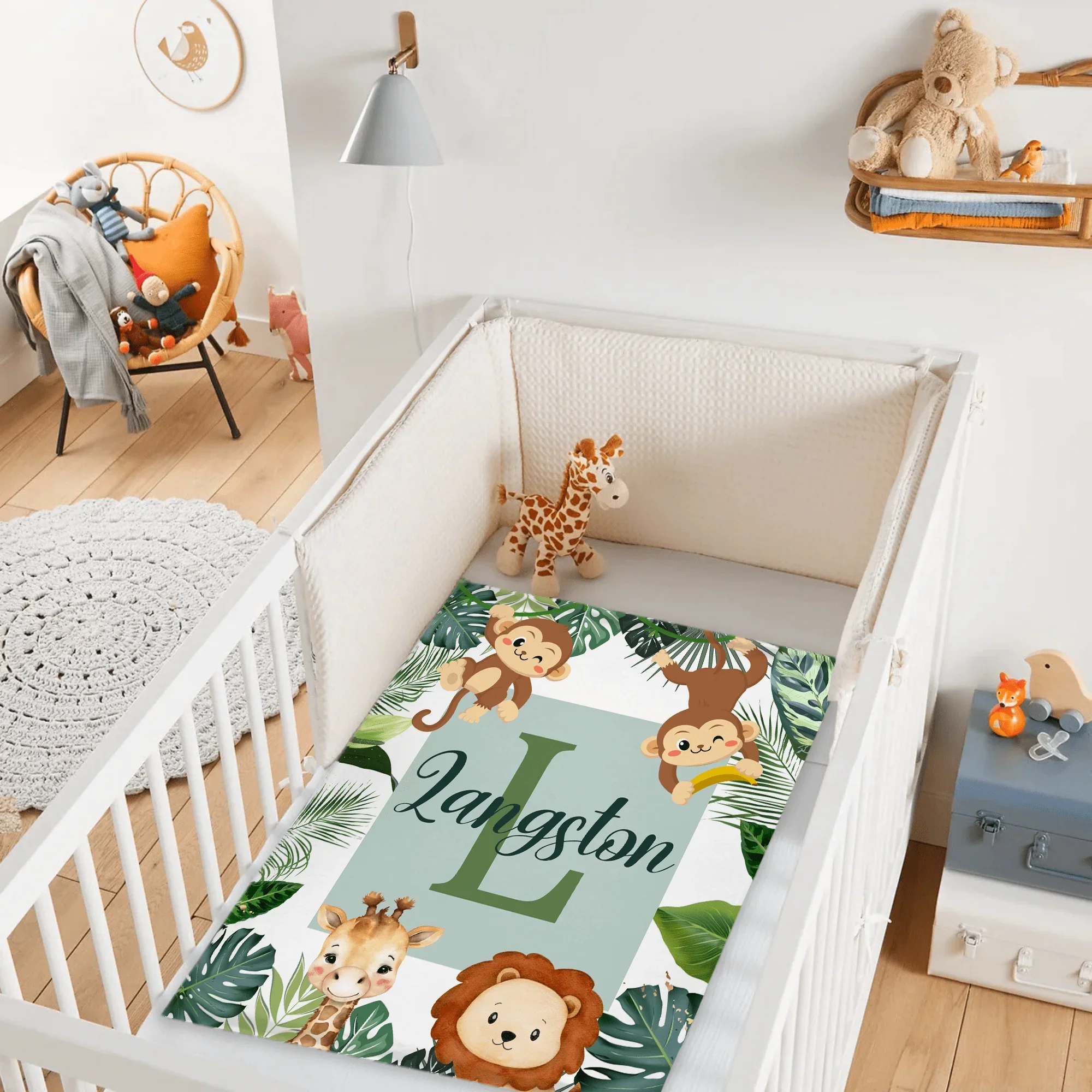 Personalized Baby Blankets for Boys Girls - Jungle Bulletin, Names of Our Friends - Joliny