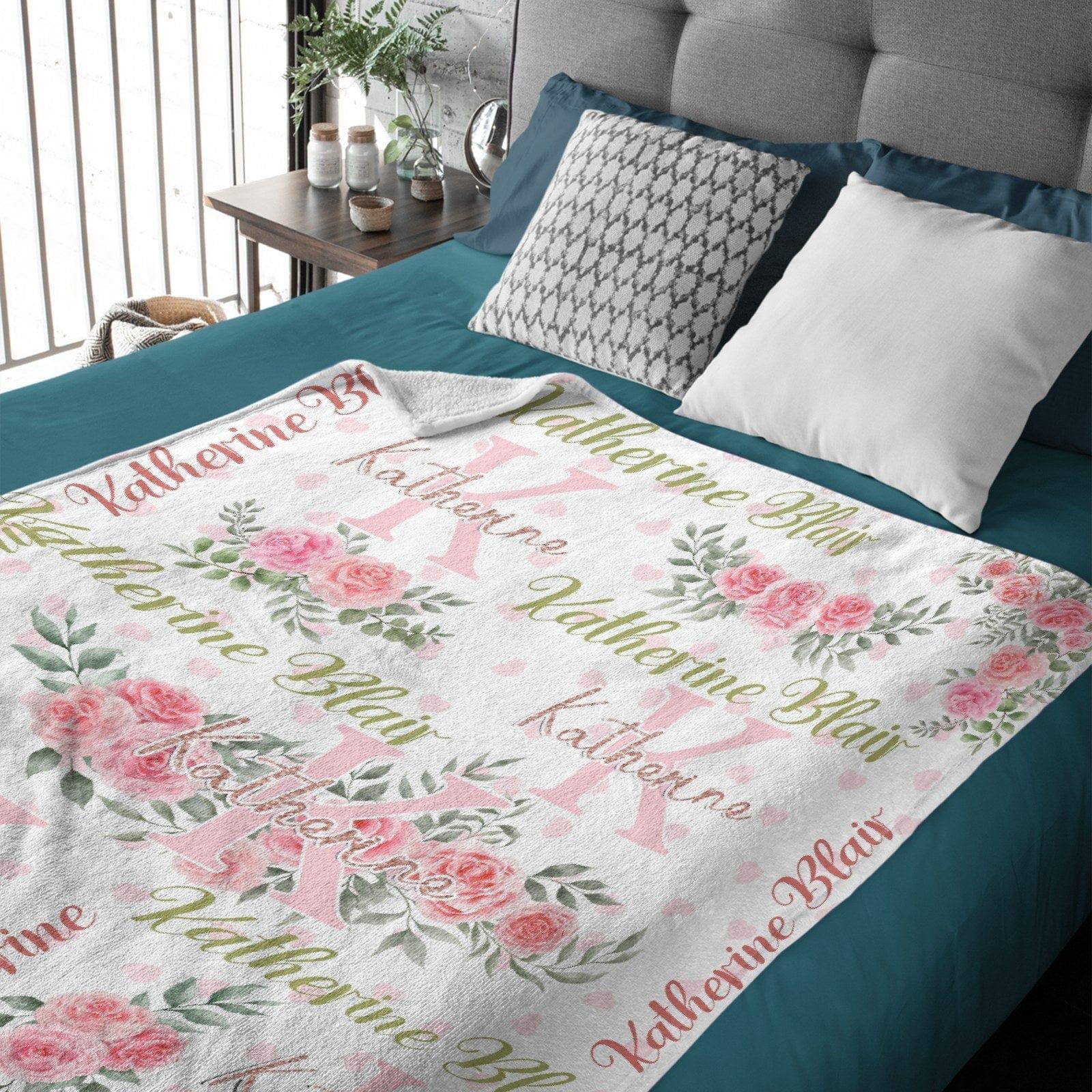 Personalized Baby Blankets for Girls with Name, Custom Baby Blanket - Joliny