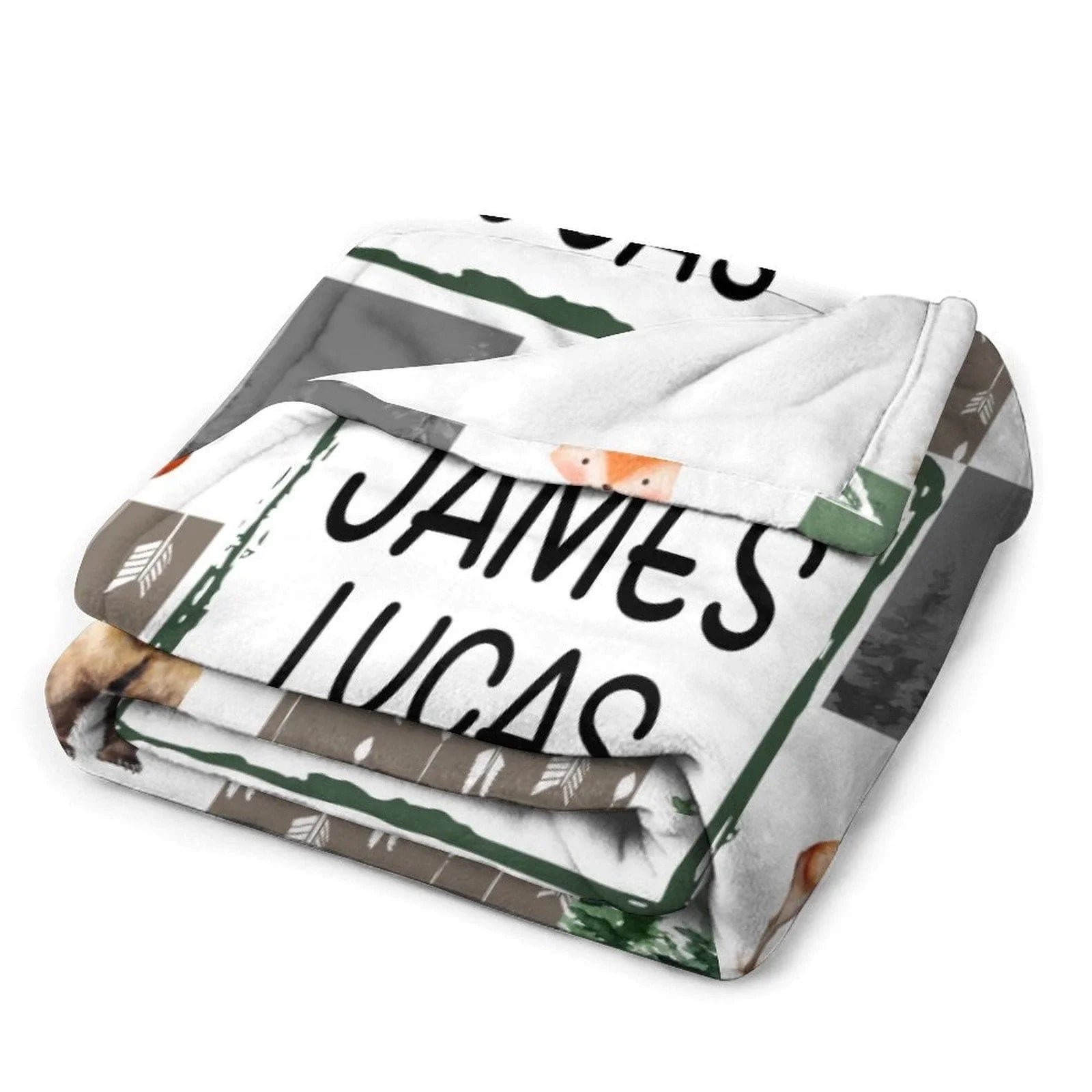 Personalized Baby Blankets With Name - Be Brave Little One, Small Animal Forest Blanket - Joliny