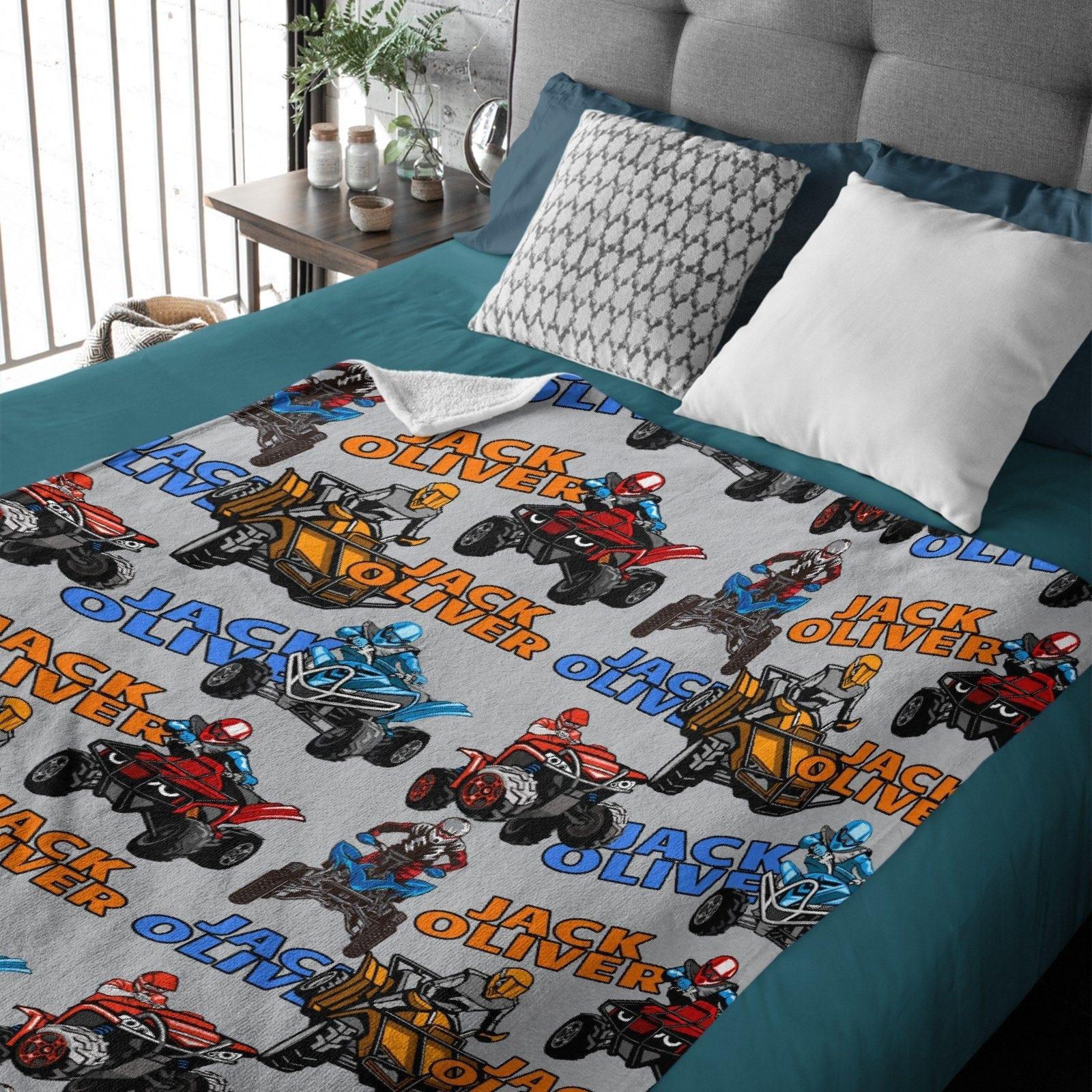 Personalized Quad Bike Blanket With Baby Name - Joliny