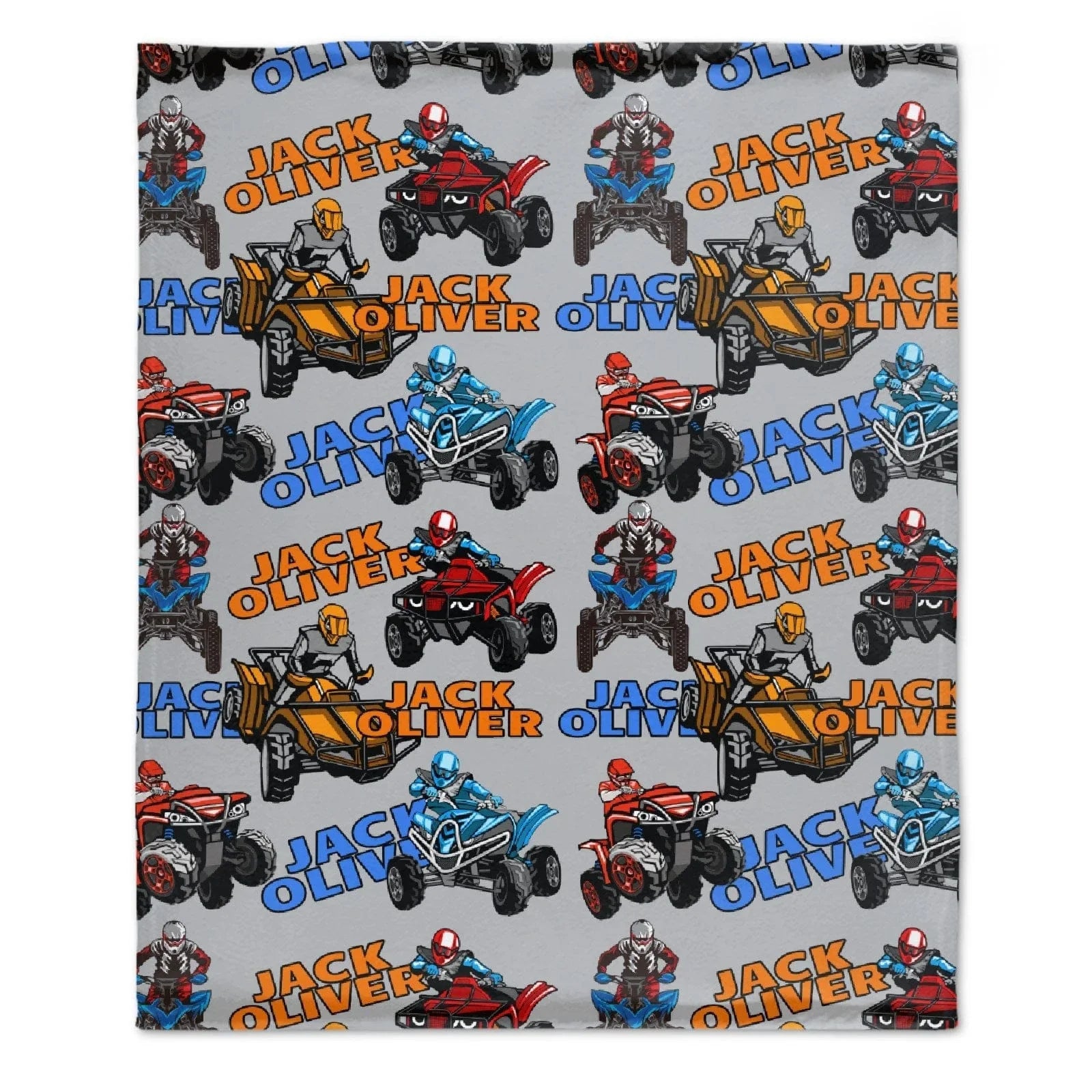 Personalized Quad Bike Blanket With Baby Name - Joliny