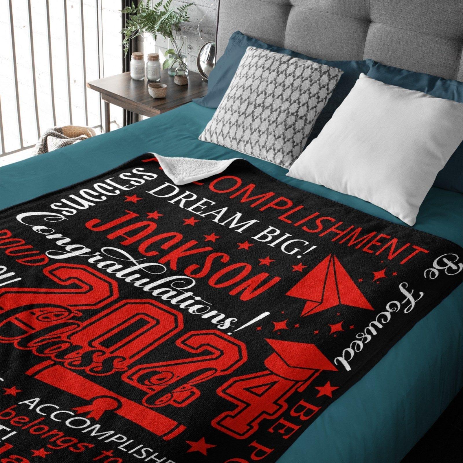Class of 2024 Custom Name Graduation Blanket-Graduation Gift - Joliny