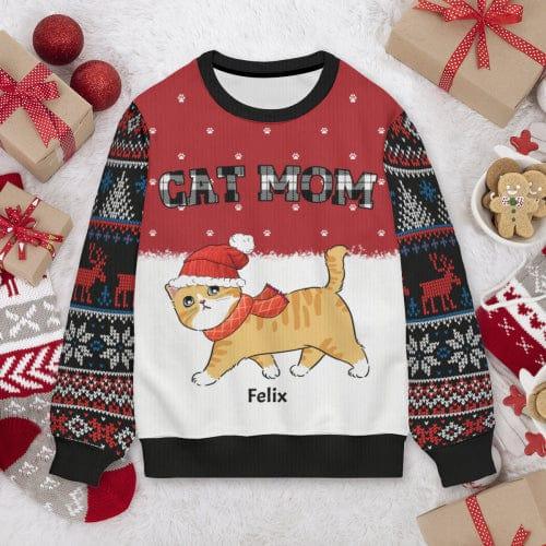 Cat Mom Dad Pattern - Personalized Custom All-Over-Print Sweatshirt - Joliny