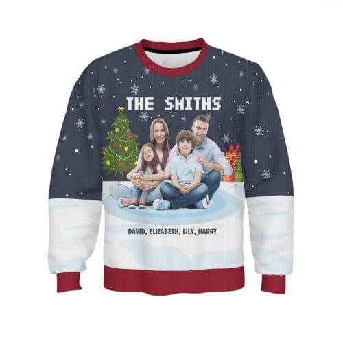 Custom Photo Best Family Ever - Family Personalized Custom Ugly Sweatshirt - Joliny