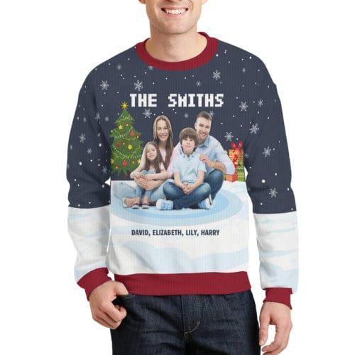 Custom Photo Best Family Ever - Family Personalized Custom Ugly Sweatshirt - Joliny