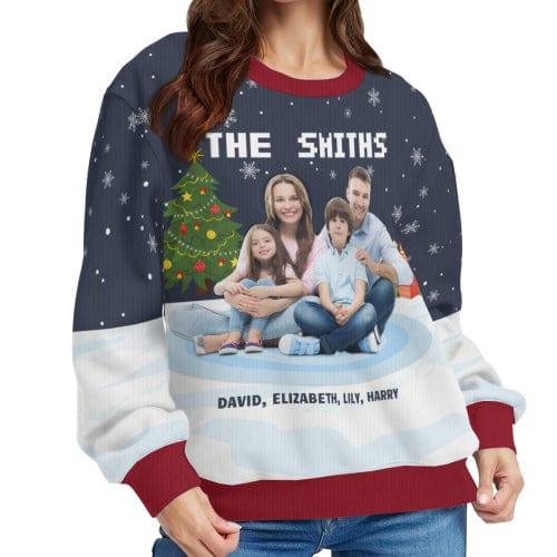 Custom Photo Best Family Ever - Family Personalized Custom Ugly Sweatshirt - Joliny