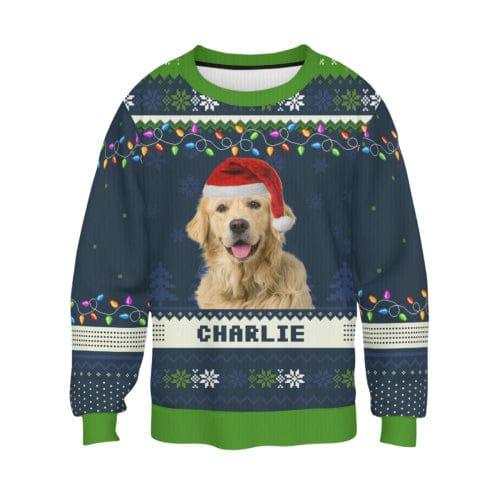 Custom Photo Happy Howlidays - Dog & Cat Personalized Custom Ugly Sweatshirt - Joliny
