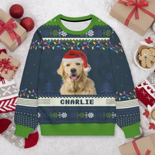 Custom Photo Happy Howlidays - Dog & Cat Personalized Custom Ugly Sweatshirt - Joliny