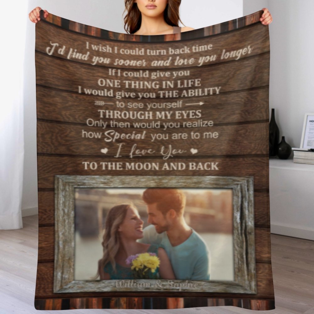 Memorial Valentine's Day Custom Blanket Gifts for Couples joliny