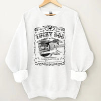 Lucky Dog Custom Guitar Eagle Label Black T-Shirt