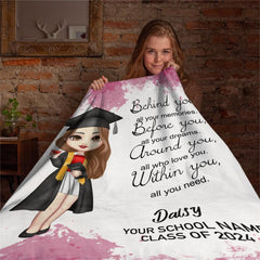 Free shipping✈️Class Of 2024 Graduation Custom Blanket