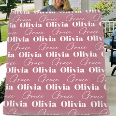 Free shipping✈️ Personalized Name Blanket For Baby Kids