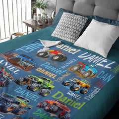 Free shipping✈️Personalized Blue Off-Road Truck Blanket