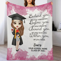 Free shipping✈️Class Of 2024 Graduation Custom Blanket