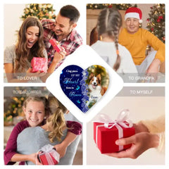 The hardest farewell - personalized custom heart-shaped acrylic Christmas ornaments