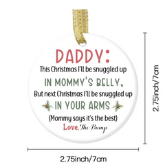 Personalized Christmas Ornament Gift - Snuggled In Your Arm