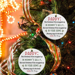 Personalized Christmas Ornament Gift - Snuggled In Your Arm