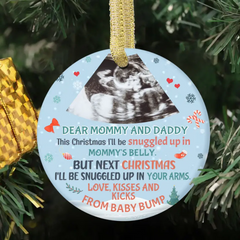 Custom Photo Family Personalized Custom Ceramic Ornament - Christmas Gift For First Mom