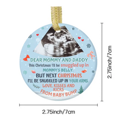 Custom Photo Family Personalized Custom Ceramic Ornament - Christmas Gift For First Mom