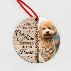 Personalized Custom Photo Memorial Ornament For Pet Owners- No Longer By Our Side