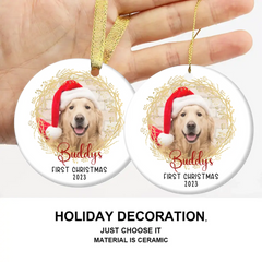 Personalized Christmas Custom Photo Ornaments for Pet Lovers - First Christmas