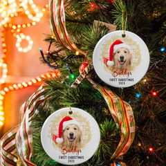 Personalized Christmas Custom Photo Ornaments for Pet Lovers - First Christmas