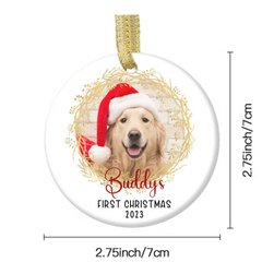 Personalized Christmas Custom Photo Ornaments for Pet Lovers - First Christmas