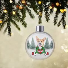 Personalized Transparent Ball Christmas Ornament - Christmas Gifts for Pet Lovers