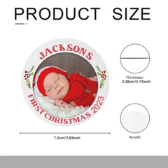 Custom Photo My First Christmas - Family Personalized Custom Ornament