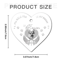 Custom Photo Personalized Memorial Heart Acrylic Ornament For Pet Lovers