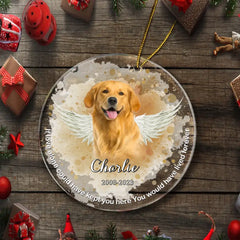 Custom Pet Photo Personalized Memorial Christmas Ornament for Pet Owners - If Love Alone Could Have Kept You Here You Would Have Lived Forever