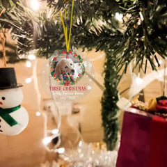 First Christmas In My Forever Home - Custom Photo Acrylic Ornament For Pet Lovers