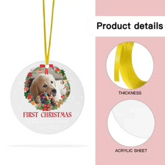 First Christmas In My Forever Home - Custom Photo Acrylic Ornament For Pet Lovers