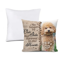 Custom Photo Memorial Personalized Pillow - No Longer By Our Side - Sympathy Gift For Pet Lovers