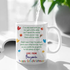 Personalized Baby First Christmas Photo Mug