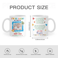 Personalized Baby First Christmas Photo Mug