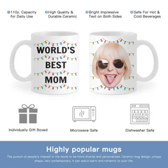 World's Best Mom Dad Funny Custom Face - Personalized Photo Mug