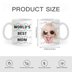 World's Best Mom Dad Funny Custom Face - Personalized Photo Mug