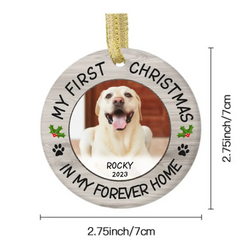 Pet Photo First Christmas - Personalized Ceramic Ornaments For Pet Lovers